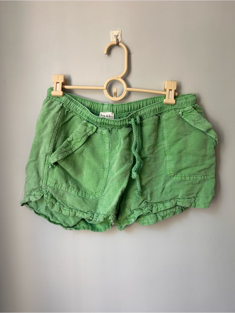 Nicole‎ Miller linen shorts Blend chino S green womens